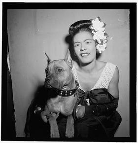 Billie Holiday and Mister.