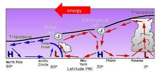 polarward transfer of energy in atmospheric circulation