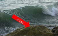 Storm wave with red arrow 