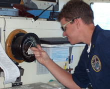 Checking the barometer