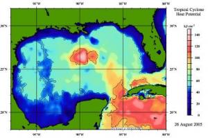 Tropical Cyclone Heat Potential, Gulf of Mexico, 26 August, 2005