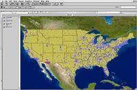 Screenshot of Measuring in ArcView GIS