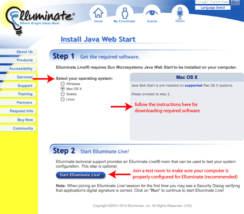 Elluminate Start-Up