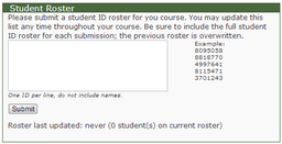 Roster upload