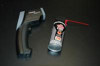 thermocouple and compressed air can for adiabatic expansion demonstration