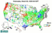 Sample real-time streamflow map for U.S.
