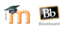 Blackboard and Moodle logos