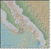 Bathymetry Map of Southern End and Mouth of Gulf of California