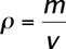 equation for density (variables)
