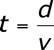 the equation for t from velocity