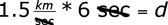equation for depth of ocean with units canceled