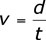 equation for velocity