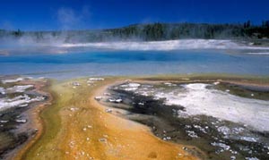 Sunset Lake in Yellowstone National Park