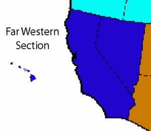 Decorative image showing the extent of the Far West Section