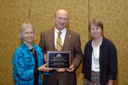 Bob Ridky with Janis Treworgy and Cathryn Manduca