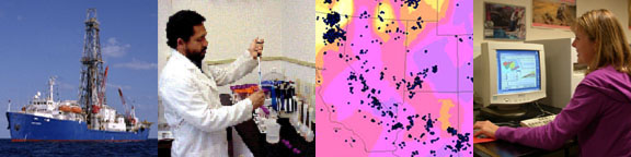 montage of data-related activities