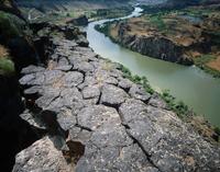 Basalt columns along the Snake River Gorge, Twin Falls, Idaho.