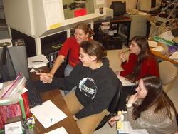 Students on the XRD in the Image and Chemical Analysis Laboratory at Montana State University.
