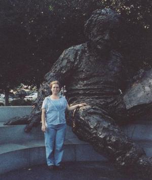 Picture of Heather Rissler with A. Einstein