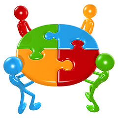 figures assembling puzzle