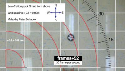 screen shot of hover puck on lab floor