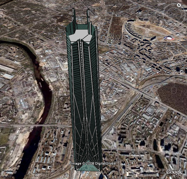 3D Model of Proposed Tower in Russia
