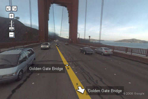 Google Maps - Golde Gate Bridge in Street View
