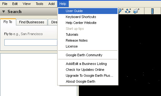 Help Menu - User Guide