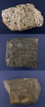 photo of basalt, granite, and gabbro