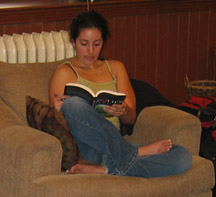 Student reading