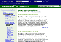 Carleton College Learning  and Teaching Center Web Site