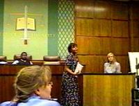 Direct testimony of a student witness by a law student