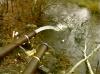 Testing discharge lines downstream of Salem Street